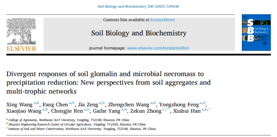文献解读：升温和降水减少对半干旱草地土壤球囊霉素相关土壤蛋白及微生物残体的影响——基于土壤团聚体和多营养级网络的新视角